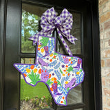 Horned Frogs Door Hanger - Saturday Silks x HTH