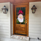 Jolly Rattan Cane Santa Door Hanger
