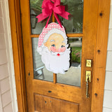 Jolly Rattan Cane Santa Door Hanger