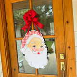 Jolly Rattan Cane Santa Door Hanger