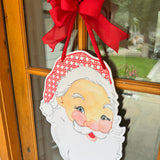 Jolly Rattan Cane Santa Door Hanger
