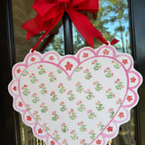 Valentina Block Print Heart Door Hanger