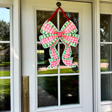 Gingham All the Way Bow Door Hanger