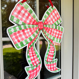 Gingham All the Way Bow Door Hanger