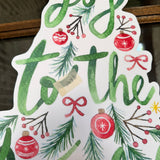 Joy to the World Christmas Tree Door Hanger