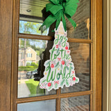 Joy to the World Christmas Tree Door Hanger