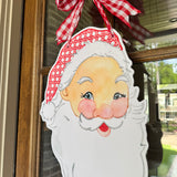 Jolly Rattan Cane Santa Door Hanger