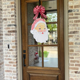 Jolly Rattan Cane Santa Door Hanger