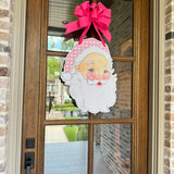 Jolly Rattan Cane Santa Door Hanger