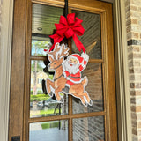 Reindeer Express Santa Door Hanger