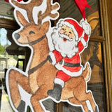 Reindeer Express Santa Door Hanger