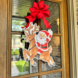 Reindeer Express Santa Door Hanger