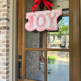 Plaid Tidings JOY Door Hanger