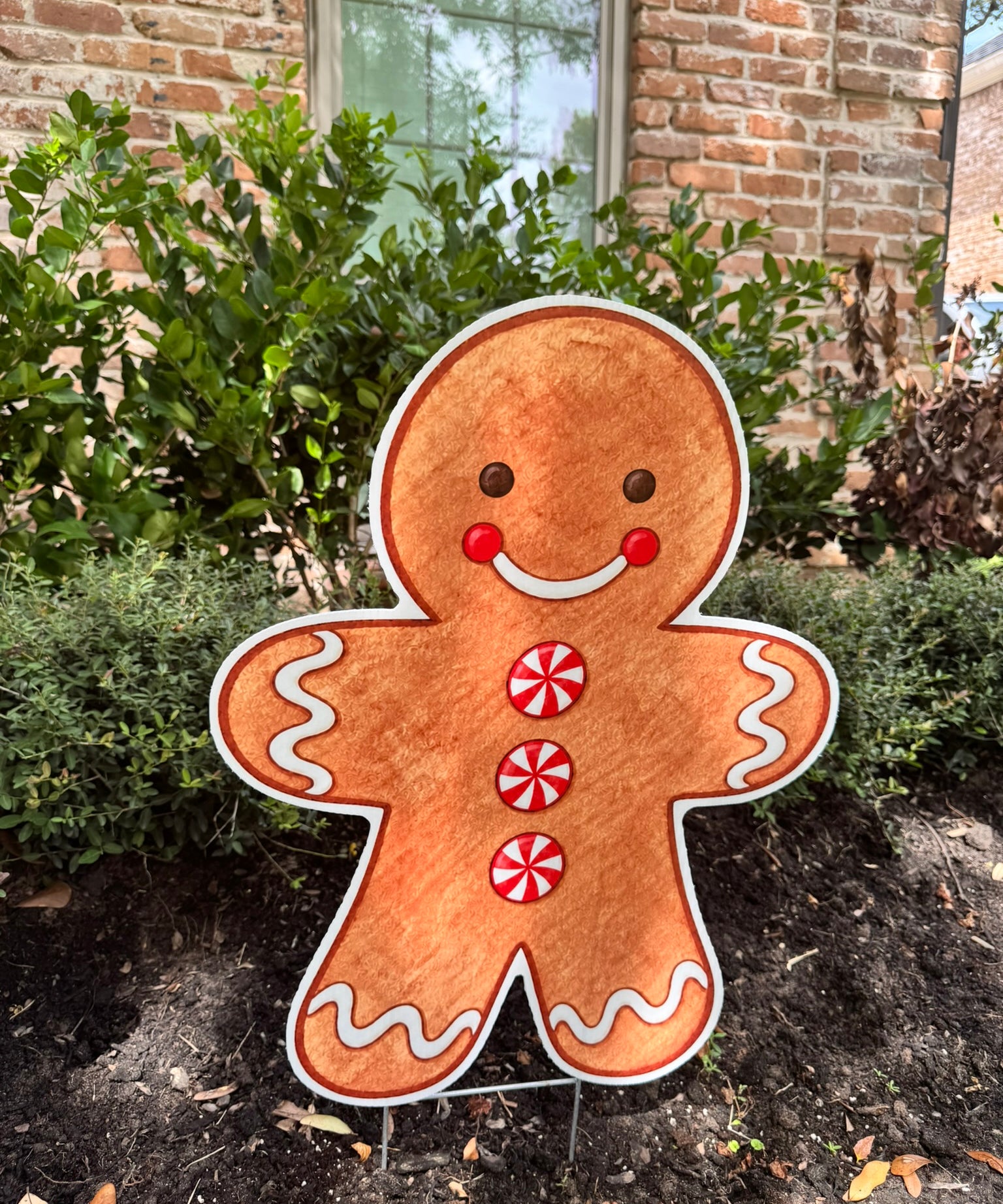 Sugar & Spice Gingerbread Yard Stake & Pot Stakes
