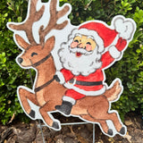 Reindeer Express Santa Stake