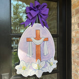 Easter Lily Cross Door Hanger