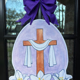 Easter Lily Cross Door Hanger