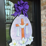 Easter Lily Cross Door Hanger