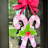 Clarice Rattan Cane Candy Cane Door Hanger