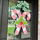 Clarice Rattan Cane Candy Cane Door Hanger