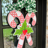 Clarice Rattan Cane Candy Cane Door Hanger