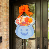 Jack-O-Lantern Blue Door Hanger