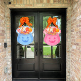 Jack-O-Lantern Pink Door Hanger