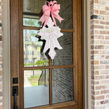 Pink Baptism Cross Door Hanger x Honeybear Pages