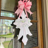 Pink Baptism Cross Door Hanger x Honeybear Pages