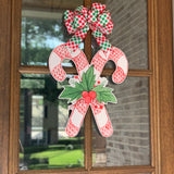 Claire the Red Candy Canes Door Hanger