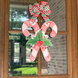 Claire the Red Candy Canes Door Hanger