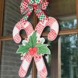 Claire the Red Candy Canes Door Hanger