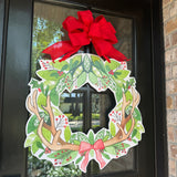 Wreath with Antlers Door Hanger