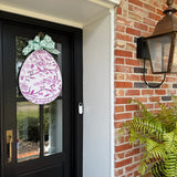 Pink and White Easter Egg Door Hanger