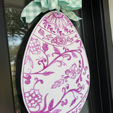 Pink and White Easter Egg Door Hanger