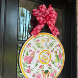 Let us Adore Him Round Nativity Door Hanger