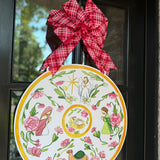 Let us Adore Him Round Nativity Door Hanger