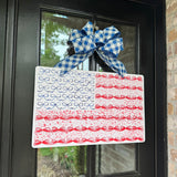 Stars, Stripes and Bows Patriotic Flag Door Hanger
