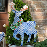 Erika Blue & White Reindeer Stake