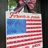 Forever in Peace May You Wave Door Hanger