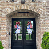 George and Abraham Patriotic Dogs Double Door Hangers (Pair)