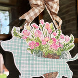 Seaside Bud Spring Door Hanger