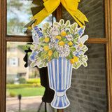 La Dolce Vida Lemon and Florals Arrangement Door Hanger