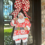 Santa with Red Chinoiserie Suit Door Hanger