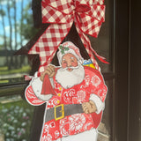 Santa with Red Chinoiserie Suit Door Hanger