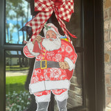 Santa with Red Chinoiserie Suit Door Hanger