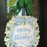 Merry Christmas Blue Bow Wreath - HTH x Be Sweet Ink