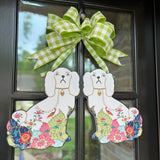 Maggie & Charlie Pair of Staffordshire Dog Door Hangers - Stylin' Brunette x HTH