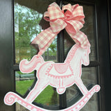 Pink Rocking Horse Door Hanger x Honeybear Pages