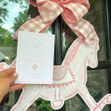 Pink Rocking Horse Door Hanger x Honeybear Pages